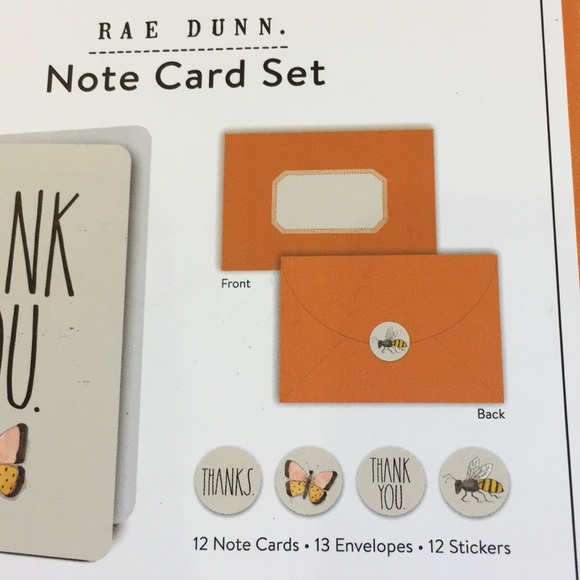 Rae Dunn Thank You Note Card Set NWT - Picture 4 of 4